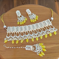 FS Collection  Gold Plated Kundan Stone Necklace Set