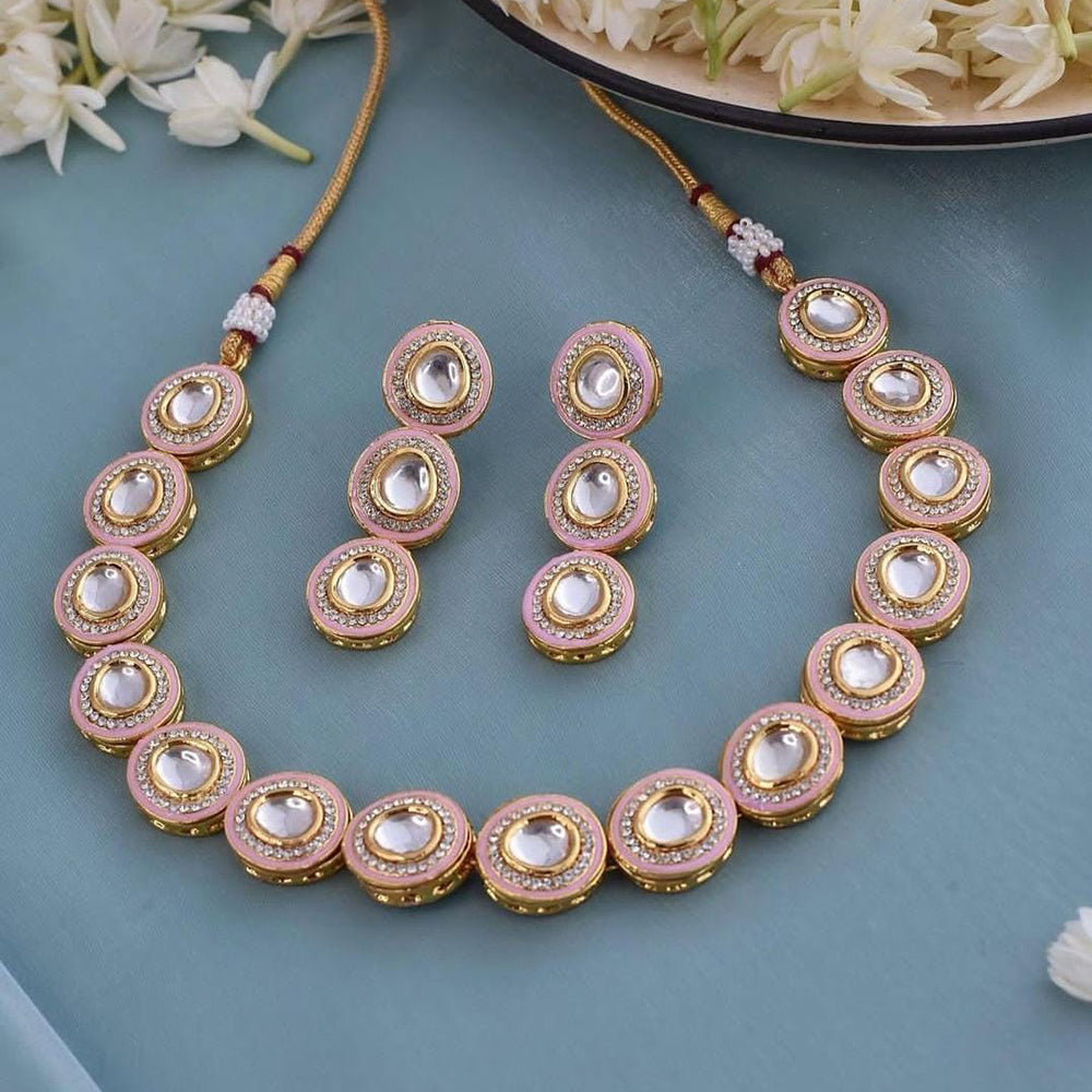 FS Collection Rose Gold Plated Necklace Set