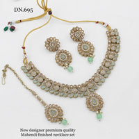 FS Collection Gold Plated Crystal Stone Necklace Set