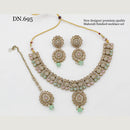 FS Collection Gold Plated Crystal Stone Necklace Set