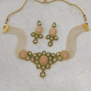 FS Collection Gold Plated Crystal Stone Necklace Set