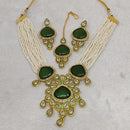 FS Collection Gold Plated Crystal Stone Necklace Set