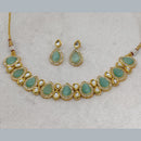 FS Collection Gold Plated Crystal Stone Necklace Set