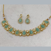FS Collection Gold Plated Crystal Stone Necklace Set