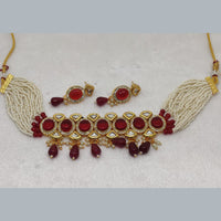 FS Collection Gold Plated Crystal Stone Necklace Set
