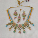 FS Collection Gold Plated Crystal Stone Necklace Set
