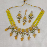FS Collection Gold Plated Crystal Stone Necklace Set