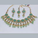 FS Collection Gold Plated Crystal Stone Necklace Set