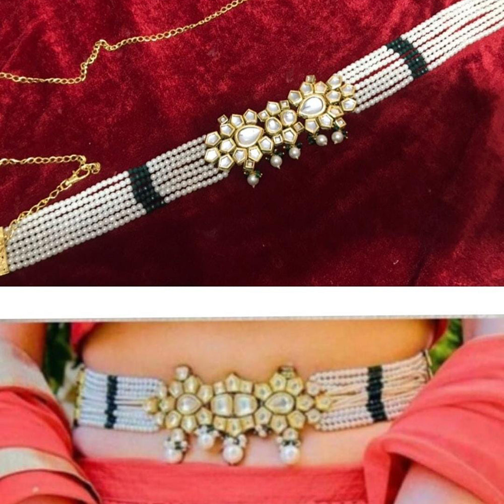 FS Collection Gold Plated Kundan Stone Kamarbandh