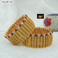 FS Collection Gold Plated Openable Bangles Set