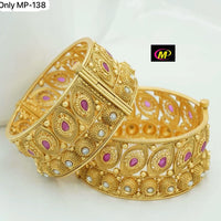 FS Collection Gold Plated Openable Bangles Set