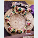 FS Collection Gold Plated Openable Meenakari Bangles Set
