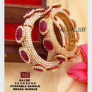 FS Collection Gold Plated Openable Bangles Set