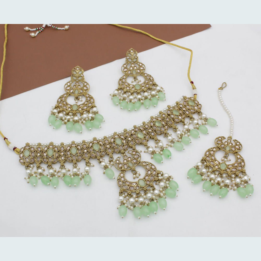 FS Collection Gold Plated Necklace Set