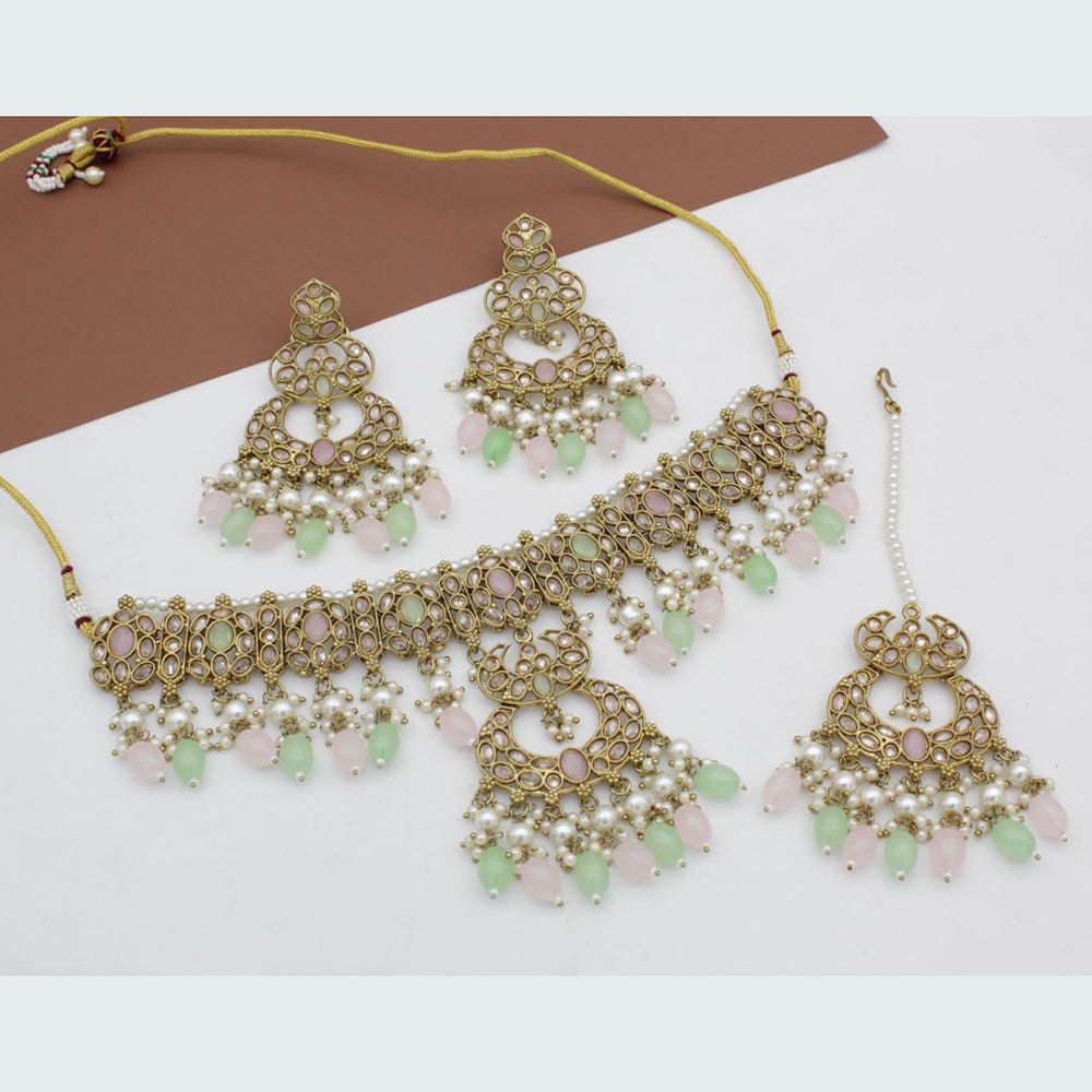 FS Collection Gold Plated Necklace Set