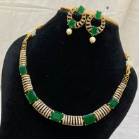 FS Collection Gold Plated AD Stone Necklace Set