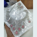 FS Collection Silver Plated AD Stone Necklace Set