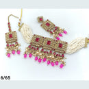 FS Collection Gold Plated Choker Necklace Set