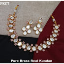 FS Collection Gold Plated Kundan Stone Necklace Set