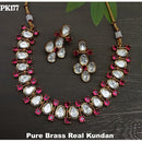 FS Collection Gold Plated Kundan Stone Necklace Set
