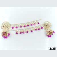 FS Collection Gold Plated Kanchain Jhumki Earrings