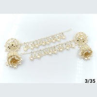 FS Collection Gold Plated Kanchain Jhumki Earrings
