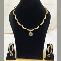 FS Collection Gold Plated AD Stone Necklace Set