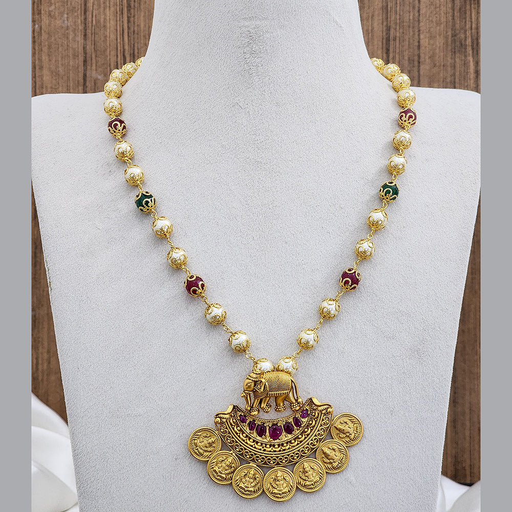 FS Collection Gold Plated Long Necklace