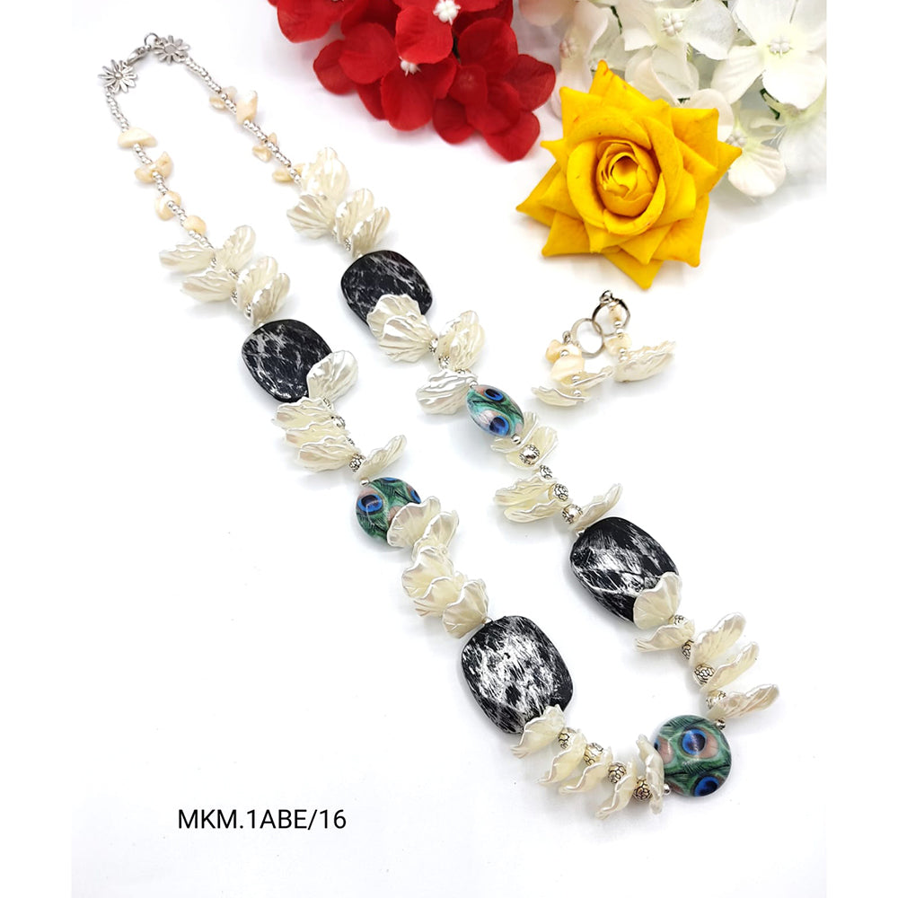 FS Collection Silver Plated Long Necklace Set