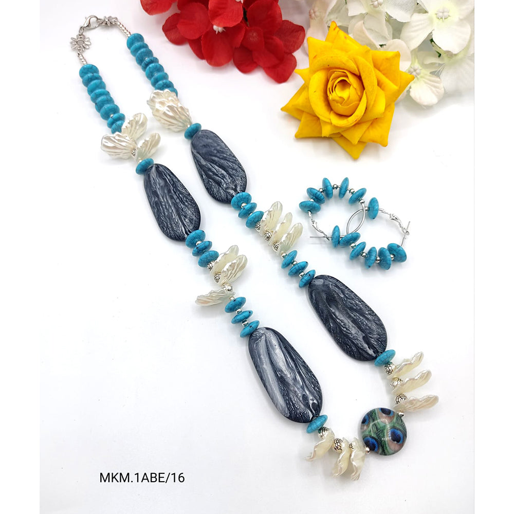 FS Collection Silver Plated Long Necklace Set