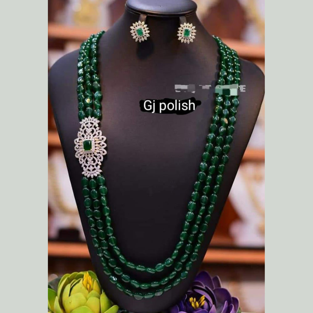 FS Collection Silver Plated Long Necklace Set
