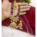 FS Collection Gold Plated Austrian Stone Long Necklace Set