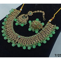 FS Collection Gold Plated Crystal Stone Necklace Set