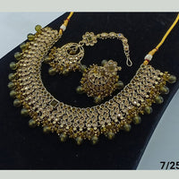 FS Collection Gold Plated Crystal Stone Necklace Set