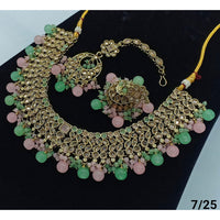 FS Collection Gold Plated Crystal Stone Necklace Set