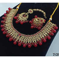 FS Collection Gold Plated Crystal Stone Necklace Set