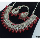 FS Collection Silver Plated Crystal Stone Necklace Set