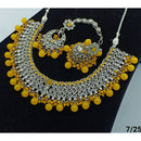 FS Collection Silver Plated Crystal Stone Necklace Set