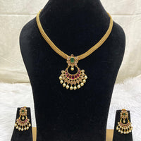 FS Collection Gold Plated AD Stone Necklace Set