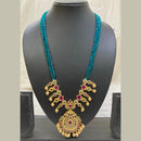 FS Collection Gold Plated AD Stone Long Necklace Set