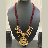 FS Collection Gold Plated AD Stone Long Necklace Set