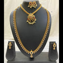 FS Collection Gold Plated AD Stone Double Necklace Set