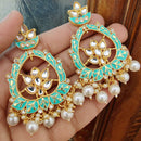 FS Collection Gold Plated Meenakari Dangler Earrings