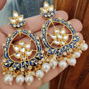 FS Collection Gold Plated Meenakari Dangler Earrings