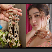 FS Collection Gold Plated Kanchain Earrings