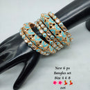 FS Collection Gold Plated Meenakari Bangles Set