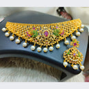 FS Collection Ad Stone Gold Plated Necklace Set