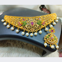FS Collection Ad Stone Gold Plated Necklace Set