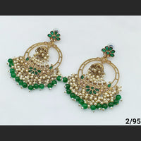 FS Collection Gold Plated Beads Dangler Earrings