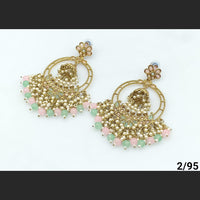 FS Collection Gold Plated Beads Dangler Earrings